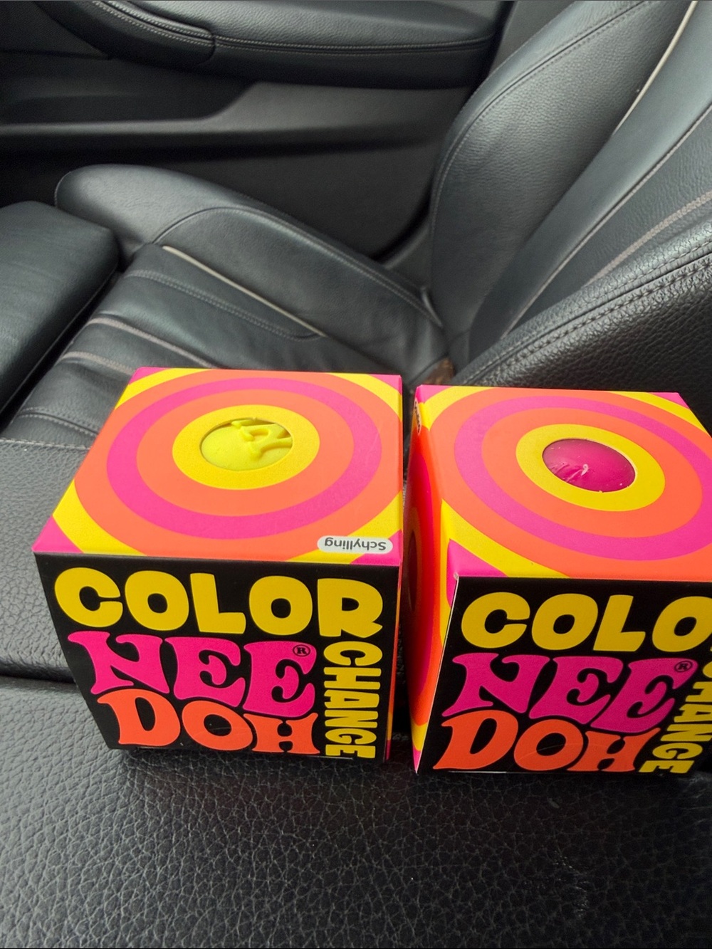 Pink and yellow color change Nee Doh
